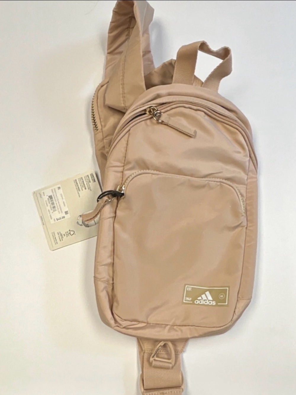 adidas Men’s Sling Bag in Beige Blush